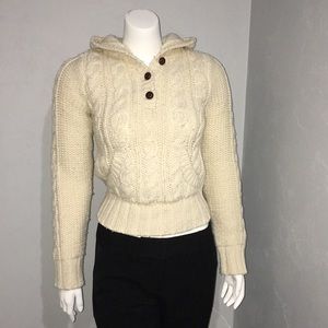 Hollister Vintage Cable Wool-blend Hoodie Sweater